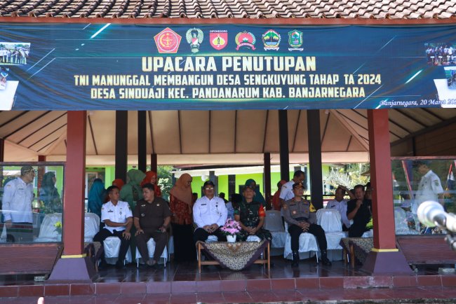 Dandim 0704 Banjarnegara Menutup Resmi TMMD Sengkuyung Tahap I TA 2024