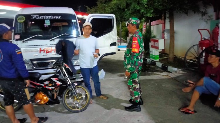 Babinsa Koramil 09 Susukan Lakukan Giat Patroli Malam