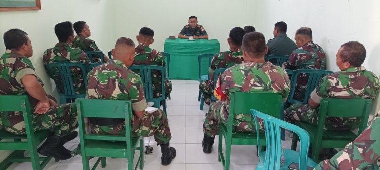 Danramil 01/Banjarnegara Pimpin Jam Komandan Sebagai Motivasi Anggota Dalam Pelaksanaan Tugas