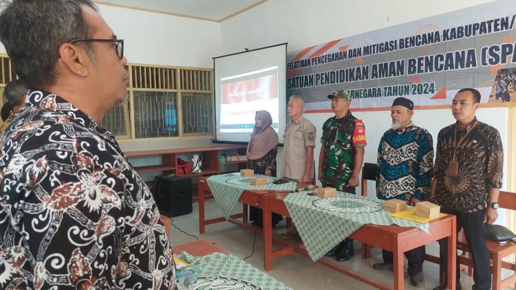 Babinsa Hadiri Pelatihan pencegahan dan mitigasi Bencana di SMP