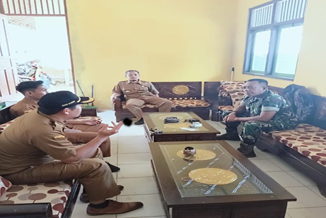Jalin Silaturahmi, Danramil 13/Banjarmangu Komsos Perangkat Desa
