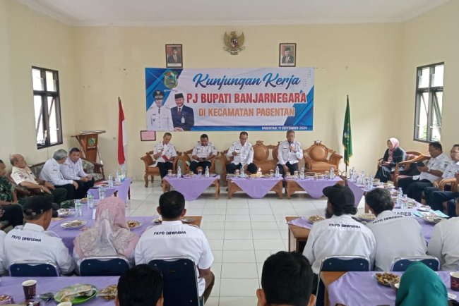 Pgs Danramil 18/Pgt Dampingi Kunjungan Kerja PJ. Bupati Banjarnegara Di Kecamatan Pagentan