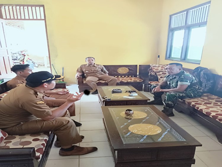 Jalin Silaturahmi, Danramil 13/Banjarmangu Komsos Perangkat Desa