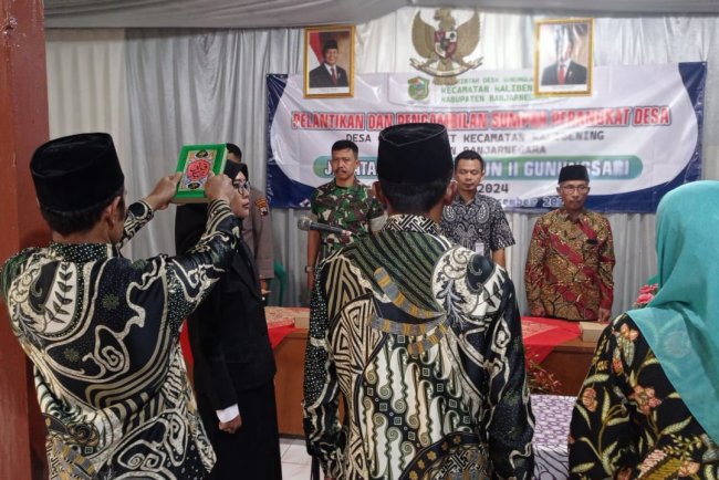 Kapten Cpm Teguh Budiono menghadiri acara pengambilan sumpah jabatan