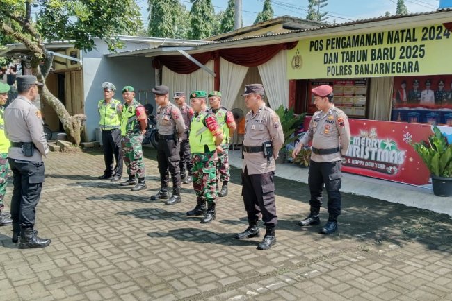 Anggota Koramil Melaksanakan Apel Pengamanan Natal Dan Tahun Baru