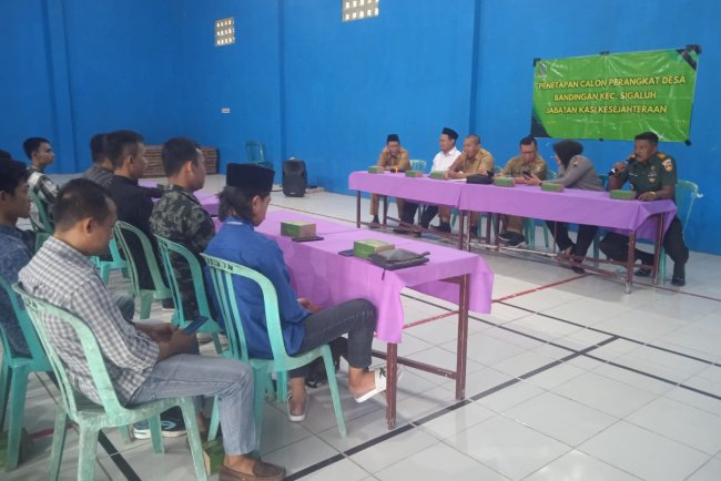 Danramil 12 Sigaluh Hadiri Hadiri penetapan calon perangkat Desa