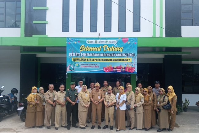 Danramil Hadiri Launching Pemeriksaan Kesehatan Gratis Uptd Puskesmas Banjarnegara 2