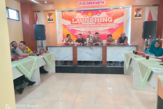 Mewakili Danramil Pelda Sujatnoto Menghadiri Launcing Program Penguatan Pekarangan Pangan Lestari