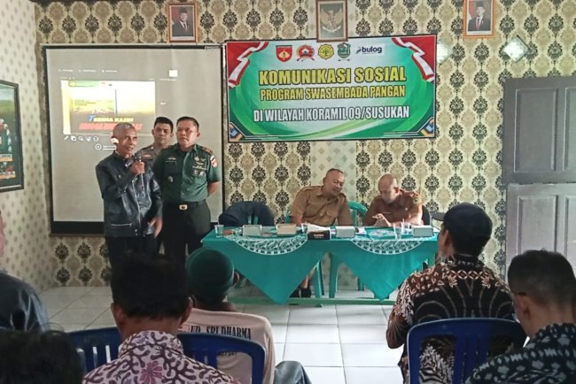 Danramil 09 Susukan Gelar Komsos dengan Kelompok Tani Bahas Swasembada Pangan