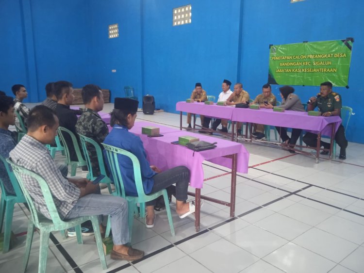 Danramil 12 Sigaluh Hadiri Hadiri penetapan calon perangkat Desa