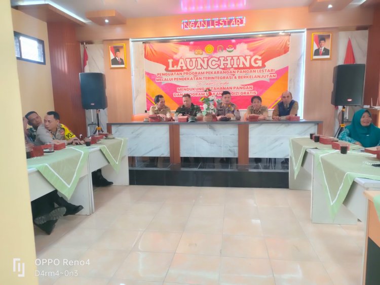 Mewakili Danramil Pelda Sujatnoto Menghadiri Launcing Program Penguatan Pekarangan Pangan Lestari