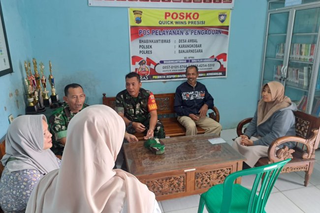 Pererat Silaturahim Babinsa  Jalin Komsos Dengan Perangkat Desa Dan Kader Posyandu