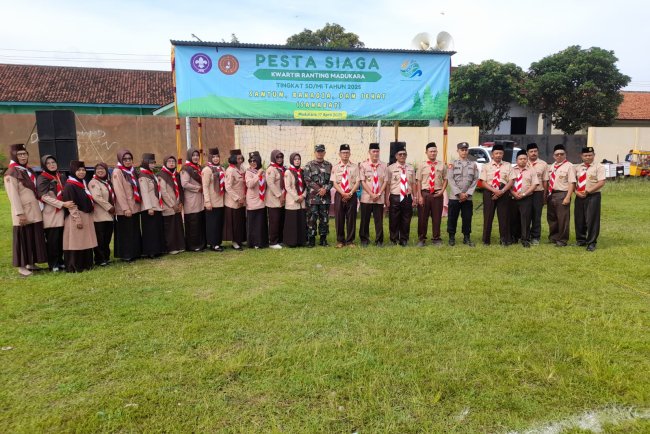 Babinsa Hadiri Pesta Siaga Pramuka Kecamatan Madukara