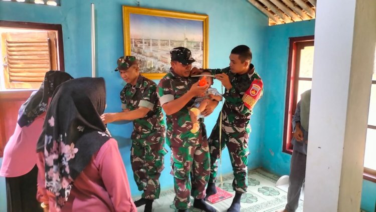 Wujudkan Balita Sehat Danramil dan Babinsa Dampingi Pelaksanaan Posyandu