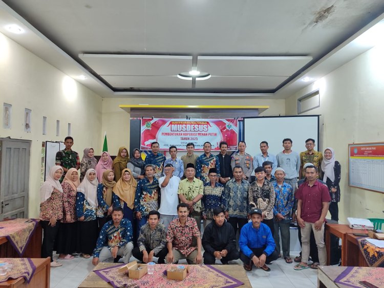 Mewakili Danramil Babinsa Koramil 04/Karangkobar Hadiri Musdesus Pembentukan Koperasi Merah Putih