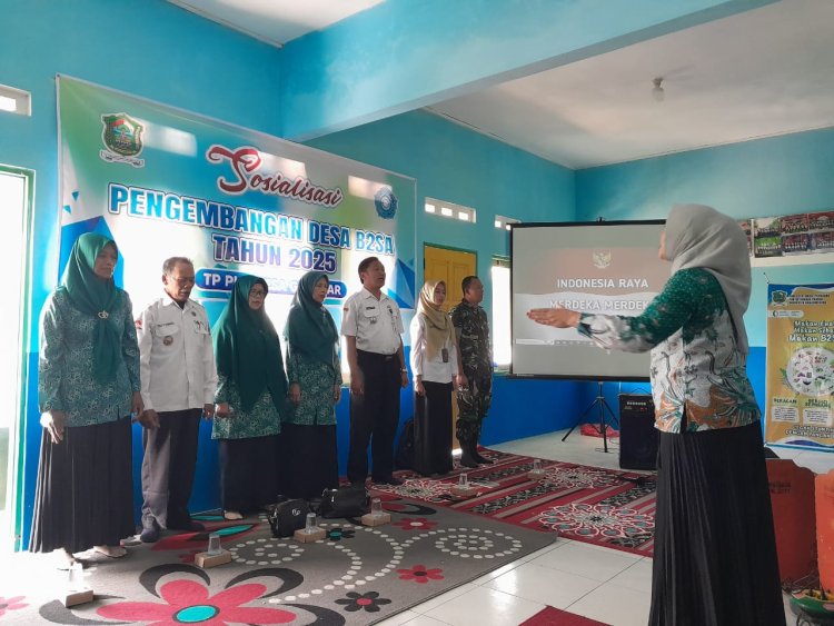 Mewakili Danramil Babinsa  Menghadiri Sosialisasi Pengembangan Desa B2SA Desa Gumelar