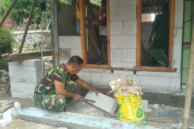 Progress Pembangunan Rumah Mbah Kasno Capai 60% dalam Program TMMD Reguler Ke-125 TA 2025