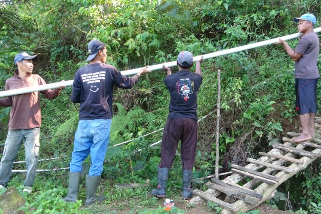 Tasroni Ucapkan Terima Kasih kepada Satgas TMMD Kodim 0710/Pekalongan atas Program Pipanisasi di Dukuh Leles