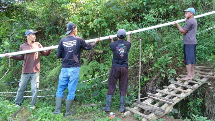 Tasroni Ucapkan Terima Kasih kepada Satgas TMMD Kodim 0710/Pekalongan atas Program Pipanisasi di Dukuh Leles