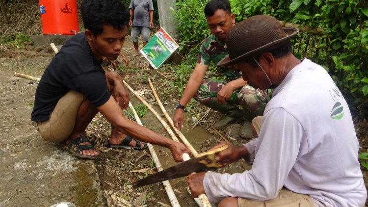 Warga Dukuh Leles Senang, Air Mengalir Lancar Berkat Pipanisasi Tmmd Reguler 125 Kodim 0710/Pekalongan