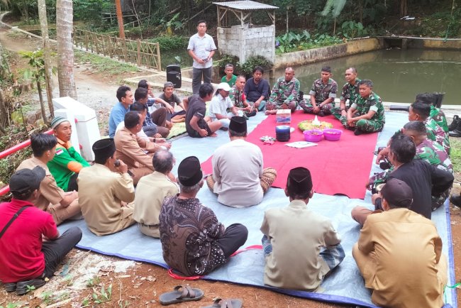 Danramil 11/Punggelan hadiri Acara Selamatan Pra TMMD di Desa Sidarata