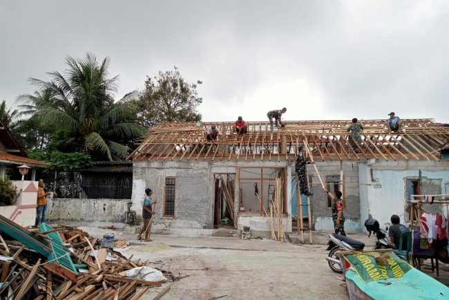 RTLH Suratman Bukti Nyata Kemanunggalan TNI dan Rakyat