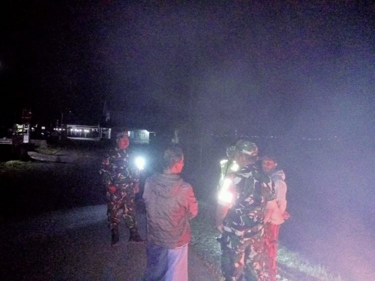 Patroli Malam Para Babinsa Kodim 0704 Banjarnegara Menjadikan Wilayah yang Aman Nyaman dan Kondusif