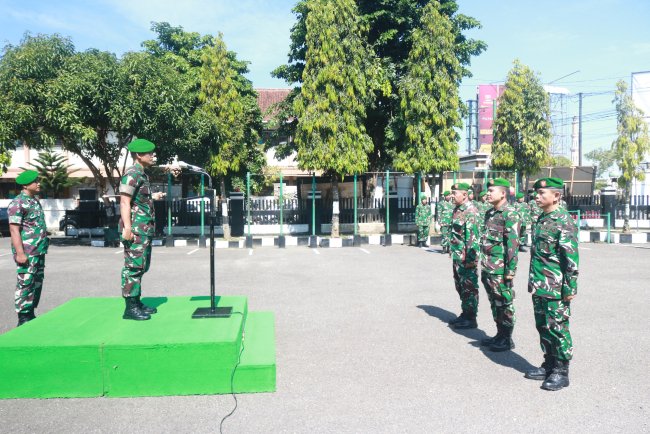 Kenaikan Pangkat dan Pelepasan Purna Tugas di Kodim 0704 Banjarnegara