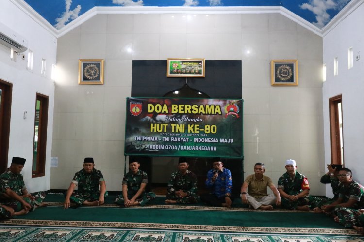 Doa Bersama Warnai Peringatan HUT ke-80 TNI di Kodim Banjarnegara