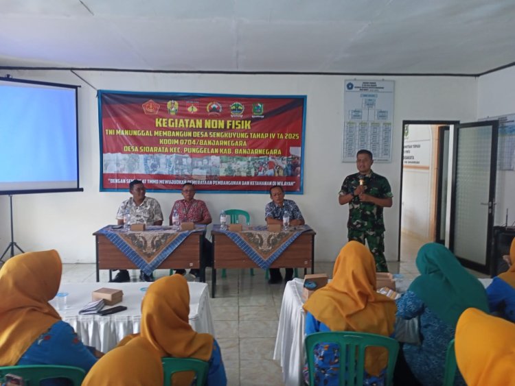 Sasaran Non Fisik TMMD Ke-126 Kodim 0704 Banjarnegara Gelar Sosialisasi Bela Negara
