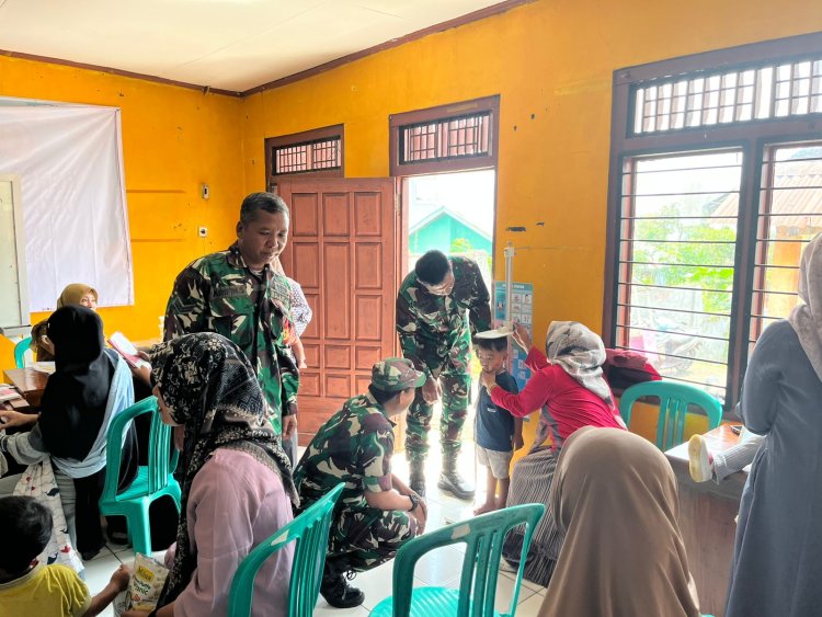 Cegah meningkatnya angka Stunting Koramil 17 Wanayasa Dampingi Giat Posyandu