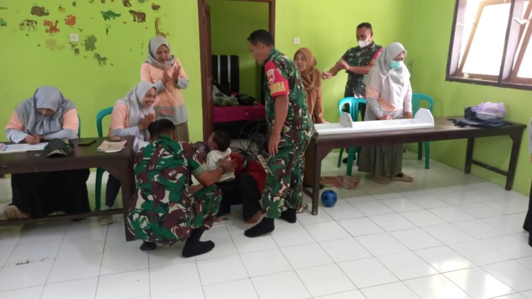 Babinsa Dampingi Kegiatan Posyandu sebagai Wujud Kepedulian dan Kesehatan Balita