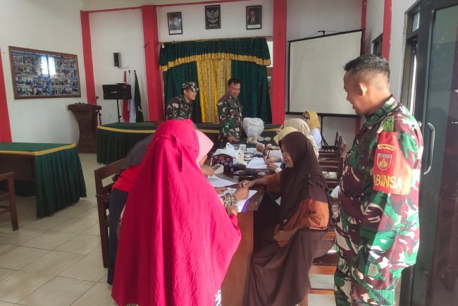 Koramil 03 Wanadadi Dampingi Posyandu Lansia, Wujud Kepedulian Kesehatan Warga Karangjambe