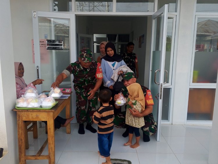 Babinsa Dampingi Program PMT untuk Cegah Stunting di Wilayah Binaan