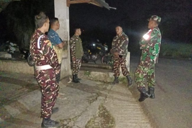 Babinsa dan Aparat keamanan Desa Bersatu Ciptakan Lingkungan Aman dan Nyaman