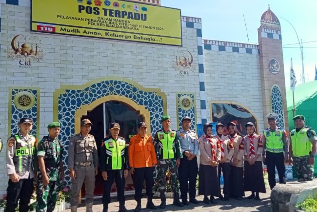 Koramil 06 Kalibening Laksanakan Pengamanan Dan Pelayanan Di Pos Pam Lebaran