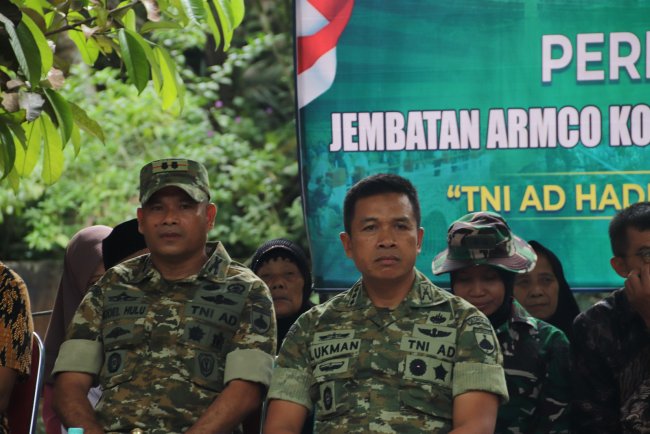 Danrem 071 Wijayakusuma Resmikan Jembatan Perintis Garuda di Gununggiana