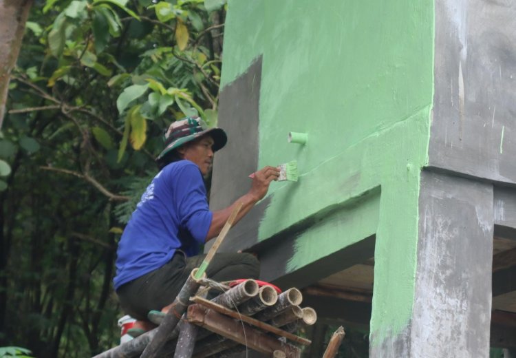 Program Unggulan KASAD "TNI Manunggal Air" di Desa Cikuya Masuki Tahap Finishing