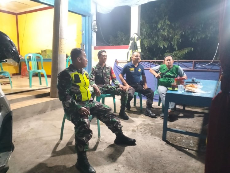 Babinsa Koramil 07 Mandiraja Melaksanakan Pemantauan Pos PAM Lebaran
