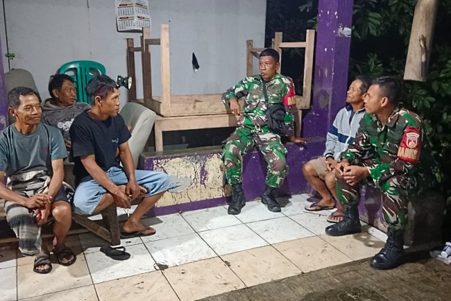 Koramil 09 Susukan Gelar Patroli Malam, Guna Tingkatkan Kamtibmas