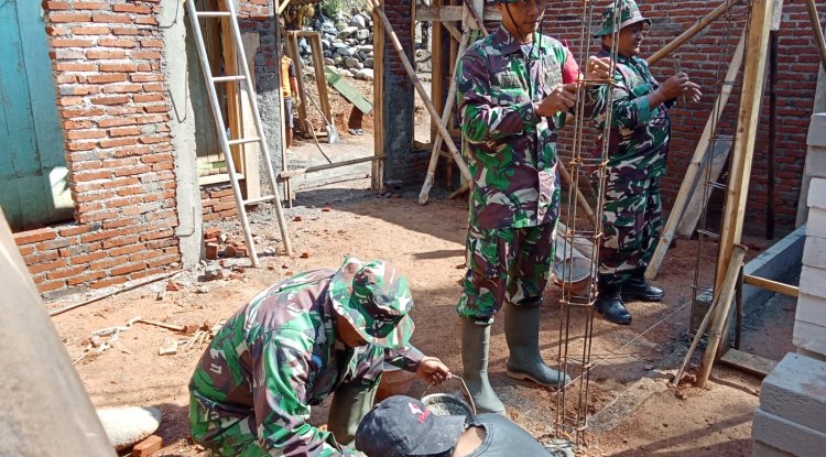 Koramil 08 Melaksanakan kerja Bakti