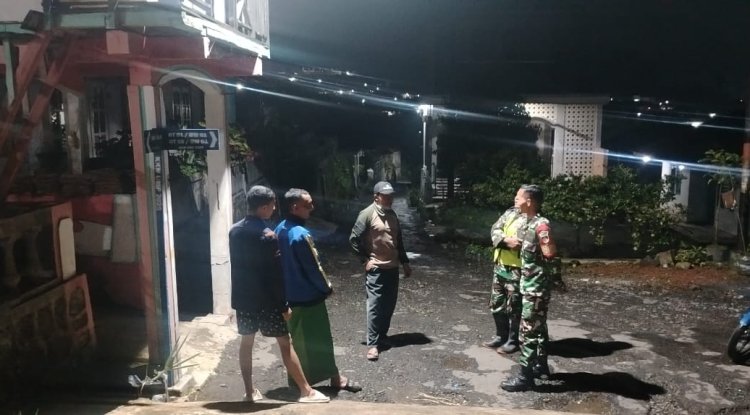 Patroli Malam, Koramil 17/Wanayasa Tingkatkan Keamanan Wilayah