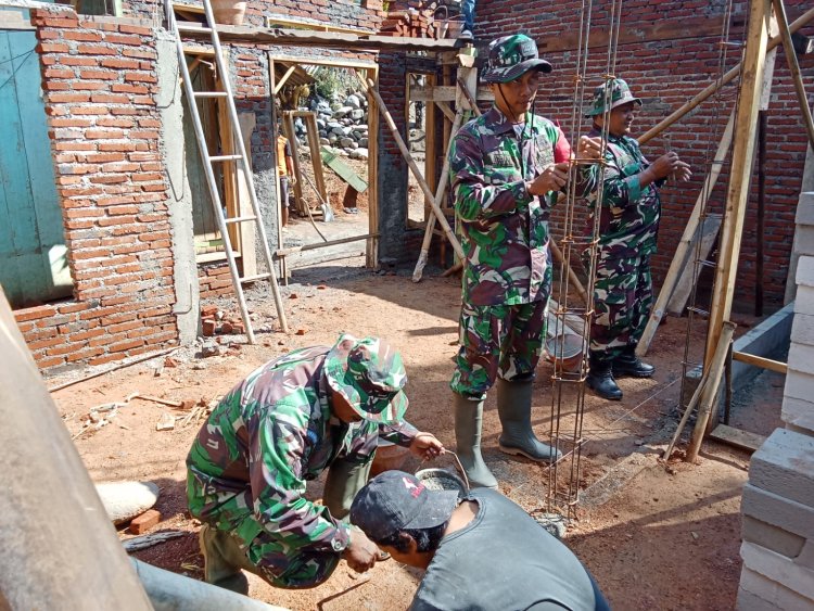 Koramil 08 Melaksanakan kerja Bakti