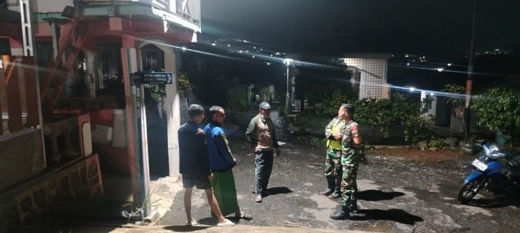 Patroli Malam, Koramil 17/Wanayasa Tingkatkan Keamanan Wilayah