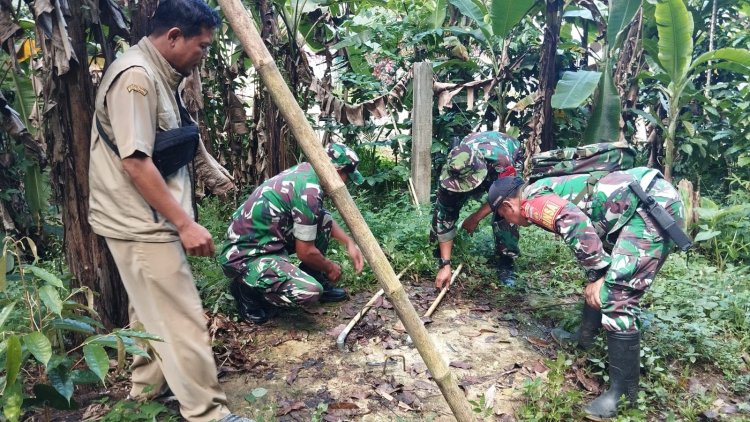 Babinsa Koramil 10 Bawang Pantau Sumur Bor di Desa Masaran