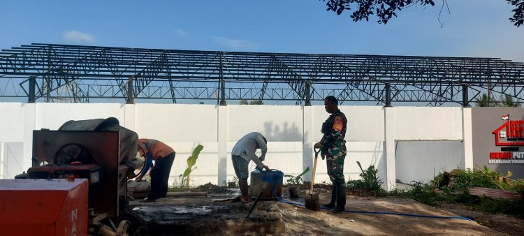 Babinsa Koramil 01 Banjarnegara Awasi Pembangunan KDKMP di Kelurahan Sokanandi