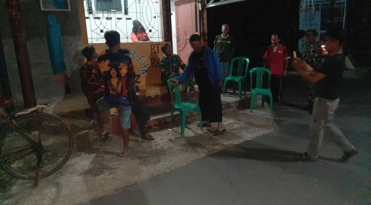 Koramil 03 Wanadadi Gelar Patroli Kolaborasi Bersama Pemuda PP dan Hansip di Desa Tapen