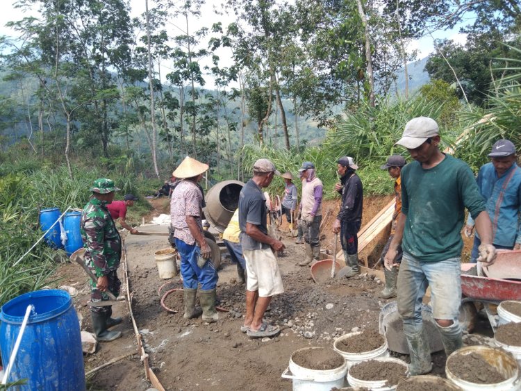 TMMD Sengkuyung Tahap II Kodim 0704 Banjarnegara Dorong Pembangunan Desa Lawen