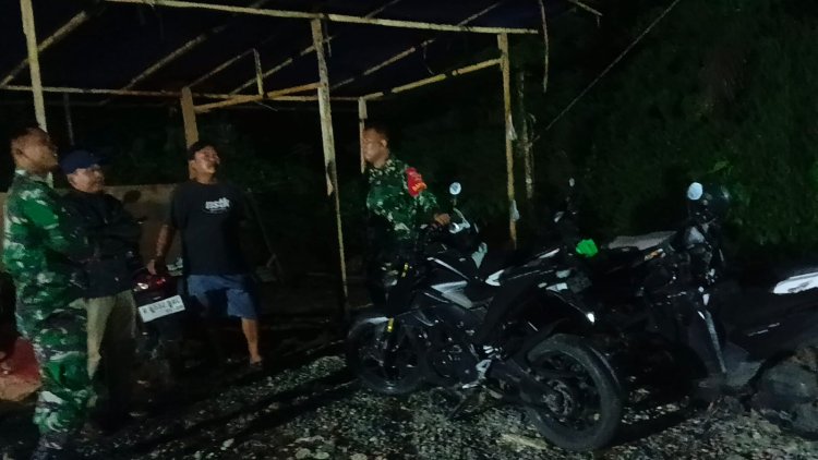 Koramil 11 Punggelan Laksanakan Patroli Siskamling Bersama Warga
