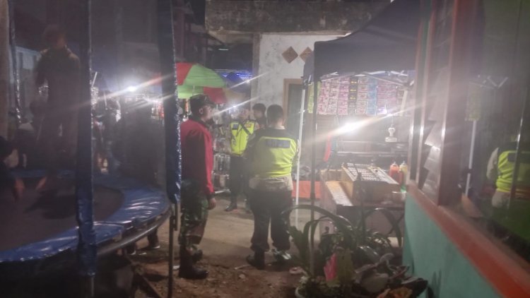 Koramil 18 Pagentan Bersama Polsek Pagentan Gelar Patroli Malam